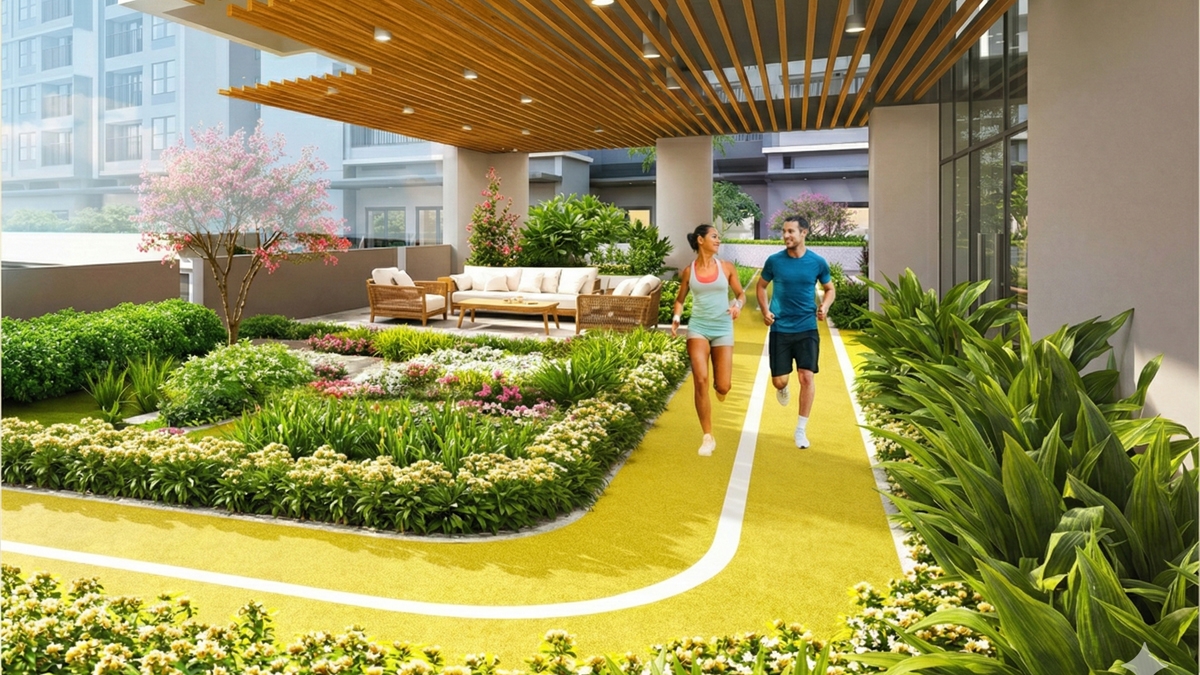 Đường chạy bộ rợp bóng cây xanh