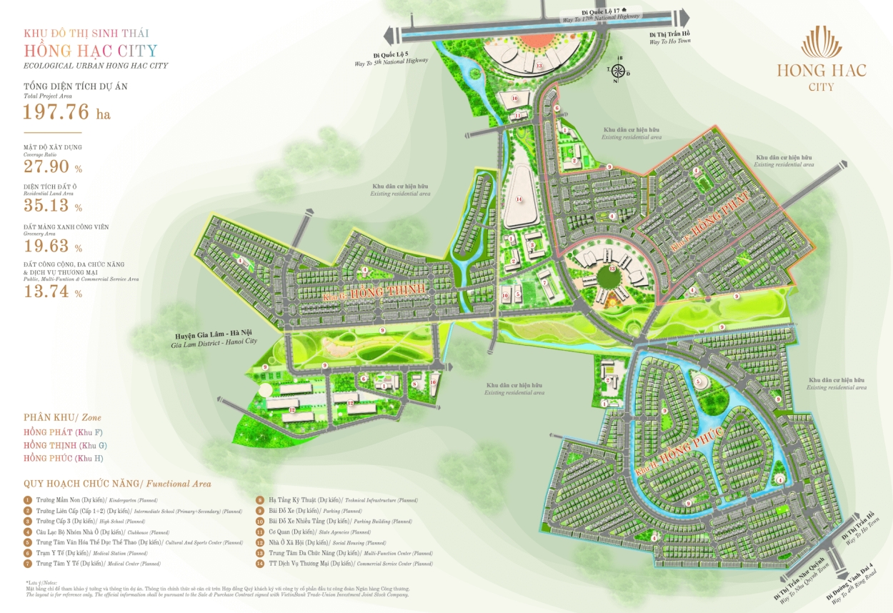 Hồng Hạc City Mặt bằng tổng thể dự án Hồng Hạc City