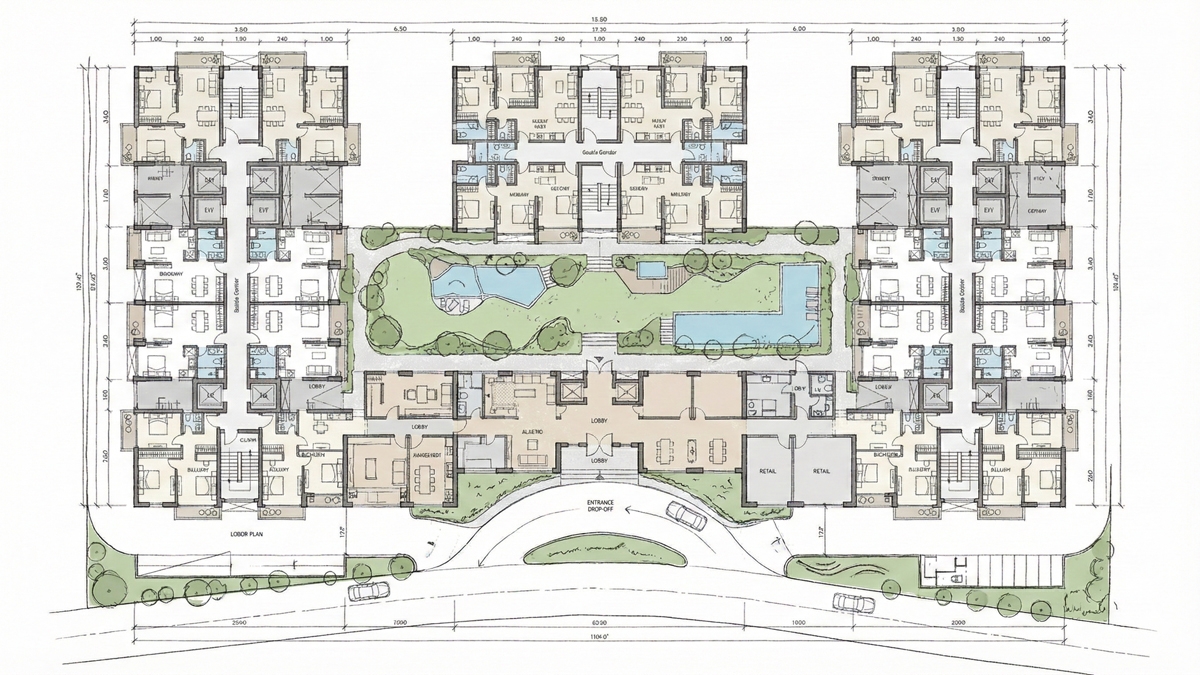 Mặt bằng tầng điển hình The Harmonie