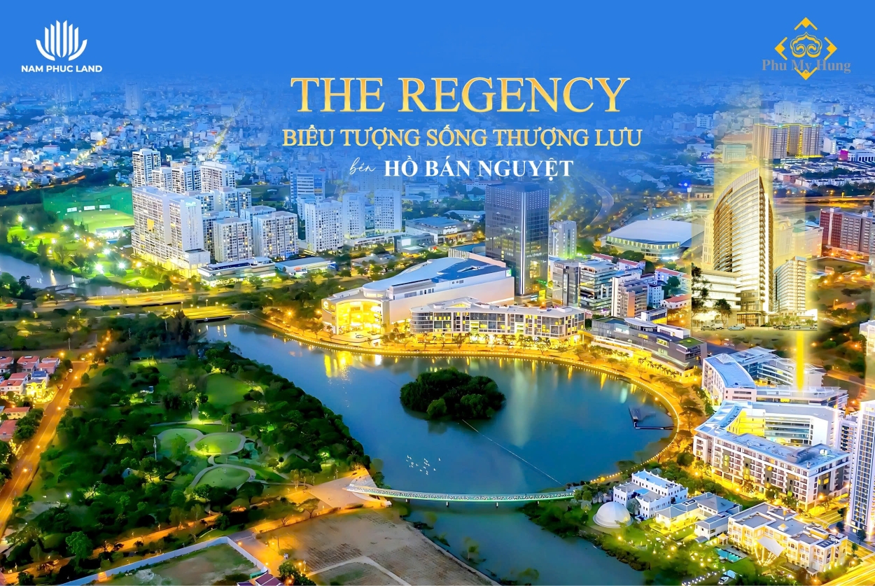 Phối cảnh tổng quan dự án The Regency Phú Mỹ Hưng bên Hồ Bán Nguyệt